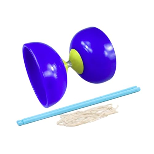 ＡＷＨＡＯ Chinesisches Diabolo, Chinesisches Set, Diabolo Spielzeug Set, Geschicklichkeitsspielzeug, Fitness, Dreifach Gelagertes Diabolo für Kinder, Garten, Le, Blau von ＡＷＨＡＯ