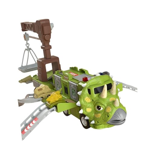 ＡＷＨＡＯ Dinosaurier LKW Schiebeauto Spielzeug Trägheitsauto Spielzeug Transport LKW Spielzeugauto Schienenset, Style C von ＡＷＨＡＯ