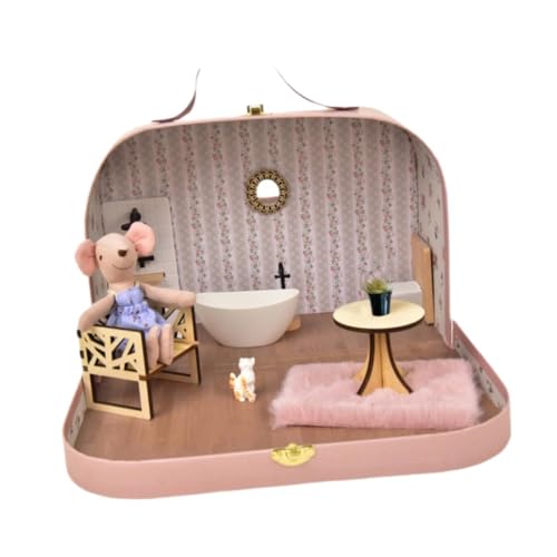 ＡＷＨＡＯ Dollhouse Badezimmer Set Dollhouse Accessoires für 1:12 Wohnzimmerspielhäuser von ＡＷＨＡＯ