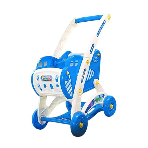 ＡＷＨＡＯ Einkaufswagen Spielzeug für Kinder, Supermarkt Trolley Set für Kleine Kinder, Blau von ＡＷＨＡＯ