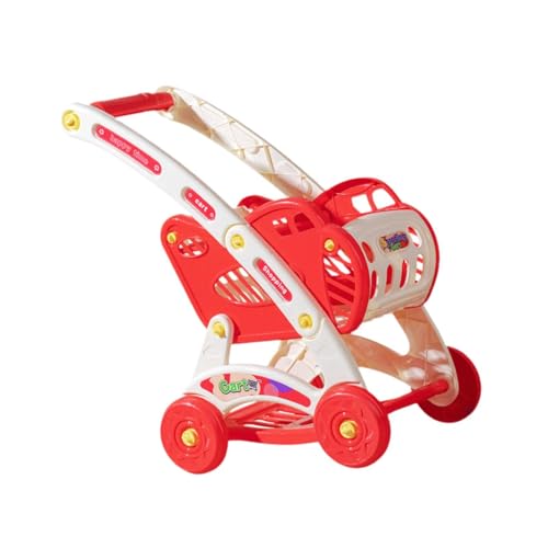 ＡＷＨＡＯ Einkaufswagen Spielzeug für Kinder, Supermarkt Trolley Set für Kleine Kinder, Rot von ＡＷＨＡＯ