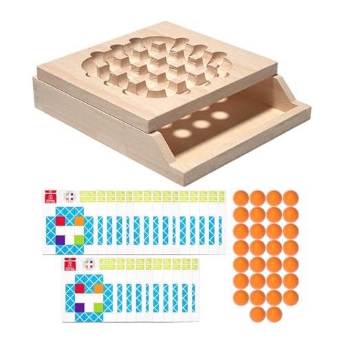 ＡＷＨＡＯ Farblich passendes Schiebepuzzle aus Holz, Denksportaufgaben, Früherziehungsspielzeug, Brettspiel für Kinder von ＡＷＨＡＯ