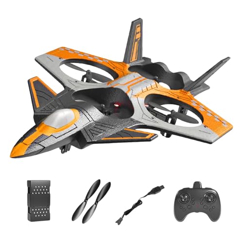 ＡＷＨＡＯ Ferngesteuertes Flugzeug, Spielzeugflugzeug, Modellspielzeug, Automatisch Schwebendes 3D Flips, Ferngesteuertes Flugzeug für Kinder Und Erwachsene, RC, Orange von ＡＷＨＡＯ