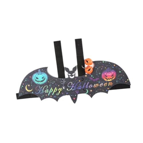 ＡＷＨＡＯ Fledermausflügel für Katzen, Halloween-Fledermauskostüm für Haustiere, Coole Hunde-Outfits, süße Kleidung, Fledermauskostüm für Katzen und Hunde, mit Glocke, S von ＡＷＨＡＯ