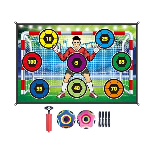 ＡＷＨＡＯ Fußballballspiel mit Klebebällen, Fußballtorspiel für Kinder, Jungen Und Mädchen, Sportspielzeug für Park, Campingplatz, Party in, Style B von ＡＷＨＡＯ