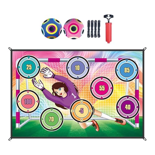 ＡＷＨＡＯ Fußballballspiel mit Klebebällen, Fußballtorspiel für Kinder, Jungen Und Mädchen, Sportspielzeug für Park, Campingplatz, Party in, Style C von ＡＷＨＡＯ