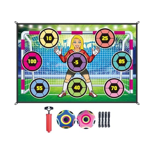 ＡＷＨＡＯ Fußballballspiel mit Klebebällen, Fußballtorspiel für Kinder, Jungen Und Mädchen, Sportspielzeug für Park, Campingplatz, Party in, Style D von ＡＷＨＡＯ