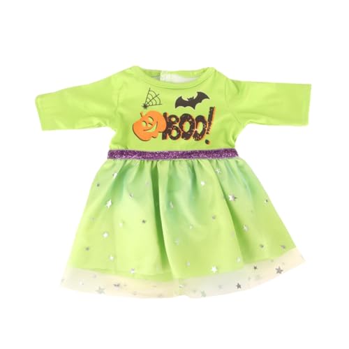 ＡＷＨＡＯ Halloween Puppenkostüm, 18 Zoll Puppenkleidung für Mädchen, Robuste Kreative Mode, Mädchenpuppe, Halloween Kleid, Puppenzubehör für Cosplay, GrÜn von ＡＷＨＡＯ