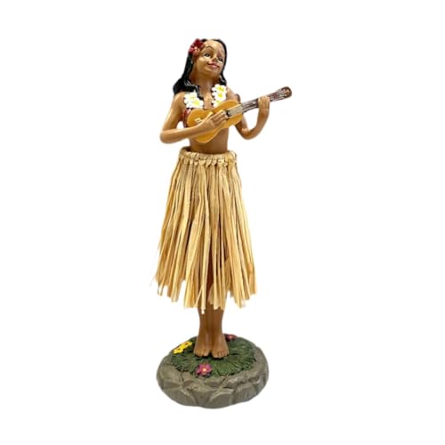 ＡＷＨＡＯ Hawaiianisches Mädchen mit Ukulele Figur Harz Statue für Dekoration im Zuhause von ＡＷＨＡＯ