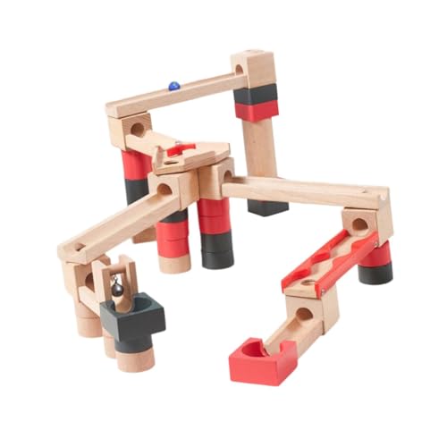 ＡＷＨＡＯ Hölzerne Murmelbahnschienen, Kinder Mathematik Lernspielzeug, Hand Augen Koordination, Konstruktionsspielset, Montessori Spielzeug für Kinder Im Vorsc von ＡＷＨＡＯ