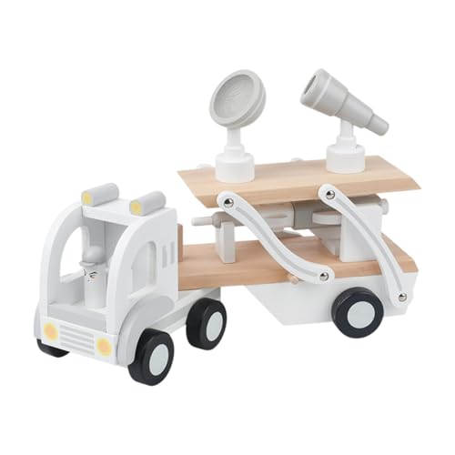 ＡＷＨＡＯ Hölzernes Transport LKW Set, Pädagogisches Hölzernes Raketenspielzeug, Geburtstagsgeschenk von ＡＷＨＡＯ