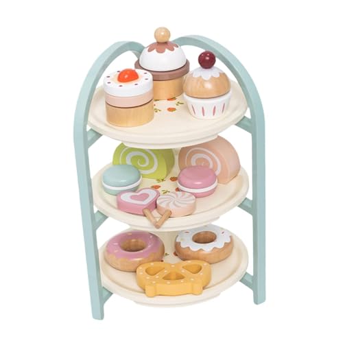 ＡＷＨＡＯ Holz Dessert Kuchen Spielset Spielzeug Montessori Spielzeug Rollenspiel von ＡＷＨＡＯ