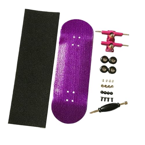 ＡＷＨＡＯ Holz Fingerboard Bildungsspielzeugzubehör mit Lagerparty bevorzugt Fingerbrett Finger Skateboard für Kinder Mädchen Jungen, Lila von ＡＷＨＡＯ