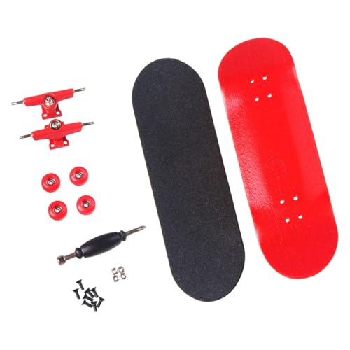 ＡＷＨＡＯ Holz Fingerboard Bildungsspielzeugzubehör mit Lagerparty bevorzugt Fingerbrett Finger Skateboard für Kinder Mädchen Jungen, Rot von ＡＷＨＡＯ