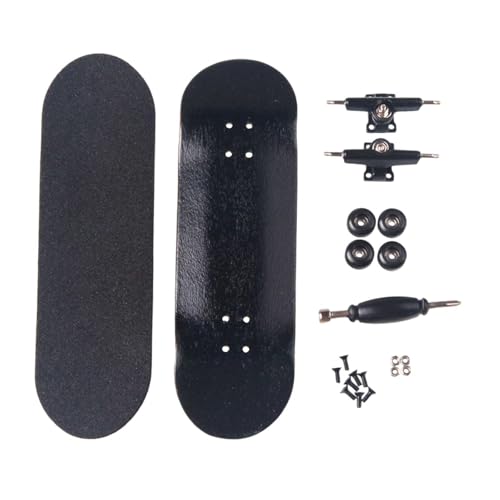 ＡＷＨＡＯ Holz Fingerboard Bildungsspielzeugzubehör mit Lagerparty bevorzugt Fingerbrett Finger Skateboard für Kinder Mädchen Jungen, Schwarz von ＡＷＨＡＯ