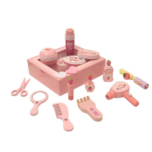 ＡＷＨＡＯ Holz Make Up Spielzeug Set Kinder Make Up Kits für Geburtstag Spielzeug Geschenk Alter 3 4 5 + von ＡＷＨＡＯ