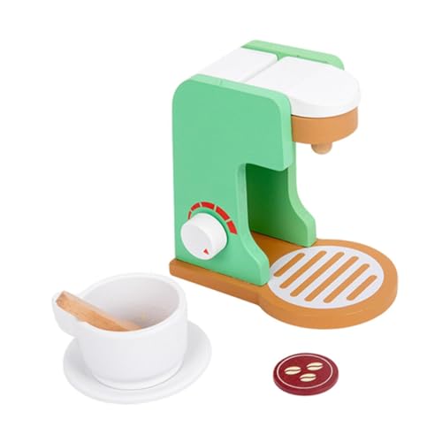 ＡＷＨＡＯ Holzküchen-Spielset für Kinder mit Rollenspiel und Lernmöglichkeiten, Kaffeemaschine von ＡＷＨＡＯ