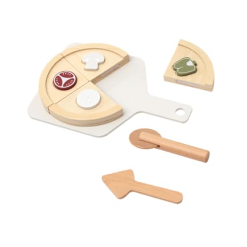 ＡＷＨＡＯ Holzpizza Set Educational Kitchen Accessoires für Jungen Mädchen Im Alter von 3 bis 8 Jahren von ＡＷＨＡＯ