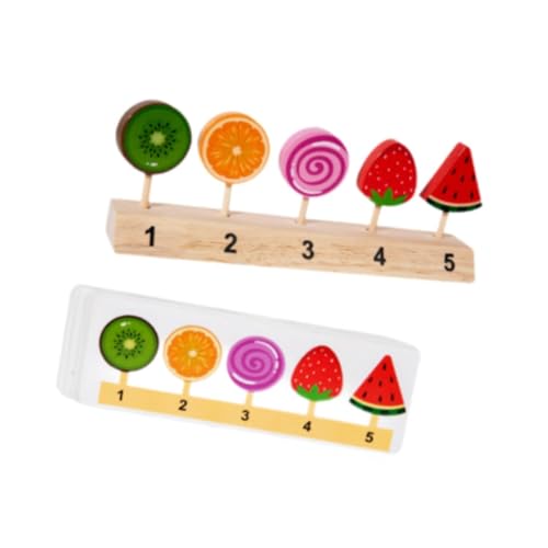 ＡＷＨＡＯ Holzspielzeug Zum Spielen Und Essen, Rollenspiel, Küchenzubehör Entwickelt Soziale Fähigkeiten Und Fördert Das Rollenspiel. Lernspielzeug für Kinder, Lutscher von ＡＷＨＡＯ