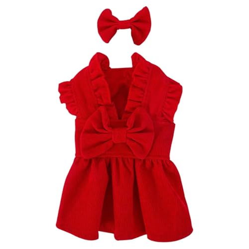 ＡＷＨＡＯ Hund Weihnachten Prinzessin Kleid, Herbst Winter Haustier Kleidung Katze Winter Kleidung Set Hund, M von ＡＷＨＡＯ