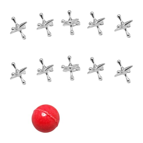 ＡＷＨＡＯ Jacks Spielset mit Ball, Jax Spielzeuge für Tischspiele Und Familienspiele, Silber von ＡＷＨＡＯ