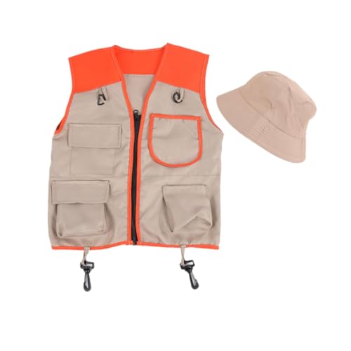 ＡＷＨＡＯ Kids Explorer Cargo Weste Und Hut Requisiten Outdoor Aktivität für Kleine von ＡＷＨＡＯ