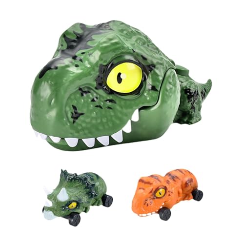 ＡＷＨＡＯ Kinder Dinosaurier Autos Werfer Spielzeug Set. Drücken Sie, Um EIN Frühpädagogisches, Niedliches Mini Push and Go Auto für Jungen, Mädchen, Kinder, Ki, Grün von ＡＷＨＡＯ