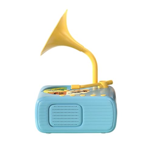 ＡＷＨＡＯ Kinder Grammophon, Multifunktionales Interaktives Spielzeug, Robustes Lernspielzeug, Kinder Phonograph mit 96 Karten für Kinder Im Alter von 3–6 Jahre, Blau von ＡＷＨＡＯ