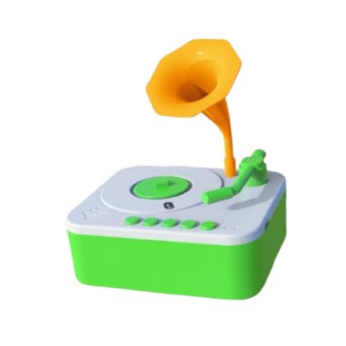 ＡＷＨＡＯ Kinder Grammophon Kinder Phonograph Plattenspieler Spieluhr Lernen mit 96 Karten Story Music Player für Mädchen, A von ＡＷＨＡＯ