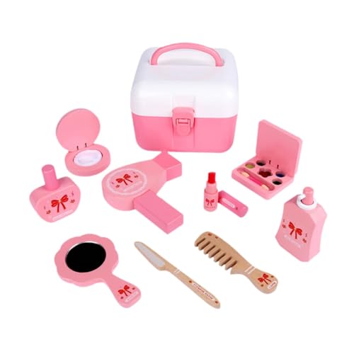 ＡＷＨＡＯ Kinder Make, Waschbares Schminktisch Spielset Aus Holz für Kindergeschenke von ＡＷＨＡＯ