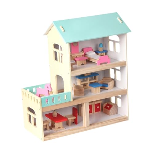 ＡＷＨＡＯ Kinder Puppenhaus Aus Holz für Kinder Im Alter von 3–7 Jahren von ＡＷＨＡＯ