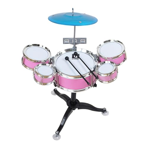 AWHAO Kinder Schlagzeug Set, Musikspielzeug Set, Pädagogisches Hand Augen Koordinations Jazz Schlagzeug, Musikinstrumente Spielzeug für Partys Im Kindergart, Rosa AWHAO Kinder Schlagzeug Set, Musikspielzeug Set, Pädagogisches Hand Augen Koordinations Jazz Schlagzeug, Musikinstrumente Spielzeug für Partys Im Kindergart, Rosa von AWHAO