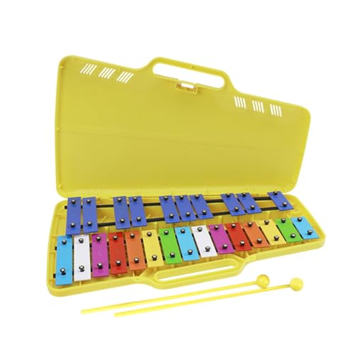 ＡＷＨＡＯ Kinder Xylophon 25 Notizen Glockenspiel Xylophon Instrument Bildungsspielzeug für Kinder, Gelb von ＡＷＨＡＯ