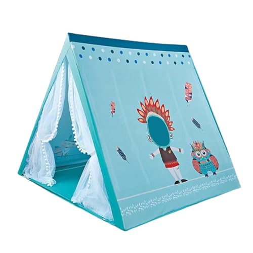 ＡＷＨＡＯ Kinderspielzelt, Tragbares Tipi für Kinder, Indoor Spielhaus für Feste, Hellblau von ＡＷＨＡＯ