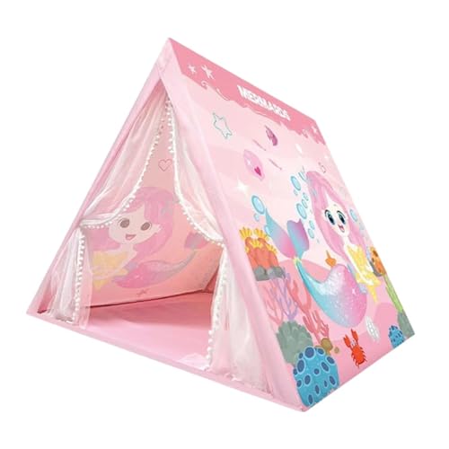 ＡＷＨＡＯ Kinderspielzelt, Tragbares Tipi für Kinder, Indoor Spielhaus für Feste, Rosa von ＡＷＨＡＯ