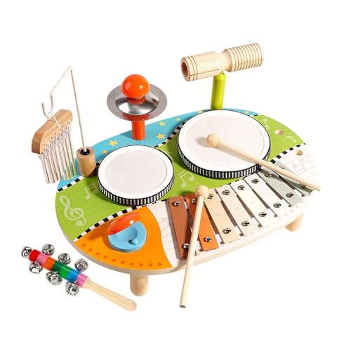 ＡＷＨＡＯ Kindertrommel Set, Pädagogisches Baby Musikspielzeug für Partygeschenke, Kinder, Jungen Und Mädchen von ＡＷＨＡＯ