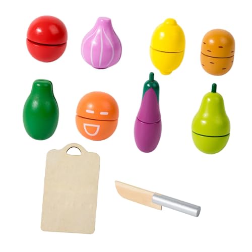 ＡＷＨＡＯ Lebensmittel Spielset, Farbanpassung, Hand Auge Koordination, Küchenzubehör für 1–3 Jahre Alte Kinder, 10 Stück von ＡＷＨＡＯ