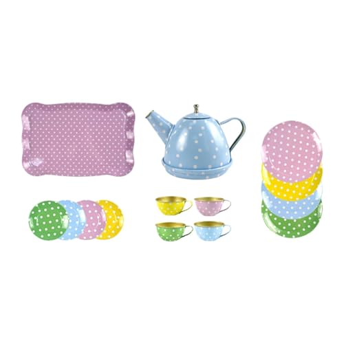 ＡＷＨＡＯ Mädchen Kleines Teeservice Spielzeug Rollenspiel Spielzeug Teekanne Tasse Set Prinzessin Spielzeug für Kleinkinder Kinder, Blau von ＡＷＨＡＯ