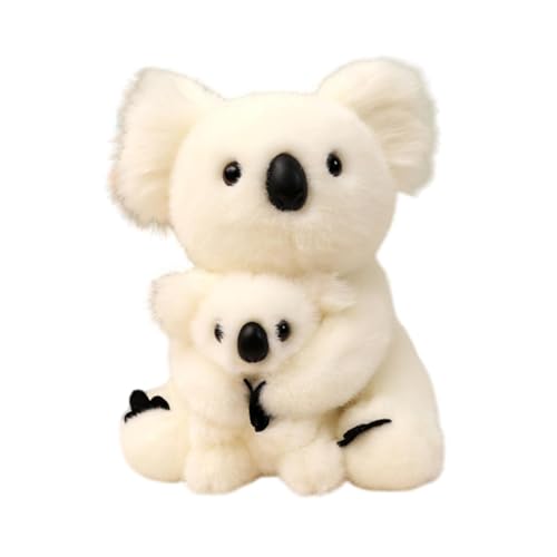 ＡＷＨＡＯ Mama Holding Little Koala Plüsch Spielzeugmama Und Koala Plüsch Spielzeug Kinderzimmer Dekor Stofftier für Teenager Kinder Geburtstagsgeschenke, Weiß von ＡＷＨＡＯ