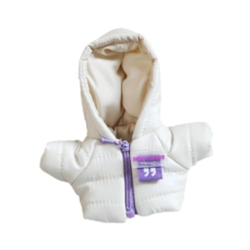 ＡＷＨＡＯ Mini Puppenkleidung, Kostümkleidung, Bequem, Warmer Wintermantel für Puppen, Mädchen Puppenkleidung, für Kinder, Anhänger, Puppenmädchen Geschenk, Weiß von ＡＷＨＡＯ