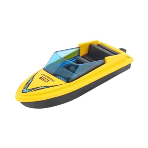 ＡＷＨＡＯ Motorboot Modellspielzeug, Mikro Landschaftsdekoration, Lernspielzeug für Kinder, Legierungssimulations Schnellboot für Jungen Mädchen Geschenke, Gelb von ＡＷＨＡＯ