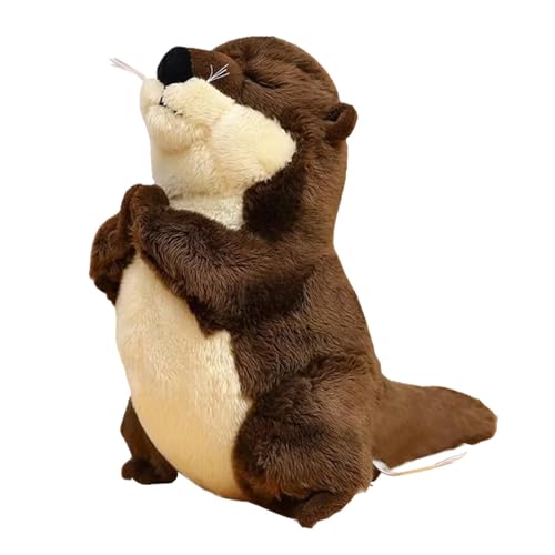 ＡＷＨＡＯ Otter Stofftier Stehend, Otter Plüschtier, Cartoon Bequemes Geschenk Stofftier, Flopsies Flussotter für Kinder, 18cm von ＡＷＨＡＯ