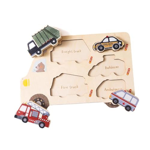 ＡＷＨＡＯ Passendes Holzpuzzle für Feinmotorik, Lehrmaterial, Geschenk für Kinder, Kleinkinder, Früherziehung, Kinderparty Spielzeug, Kindergarten, Autos von ＡＷＨＡＯ