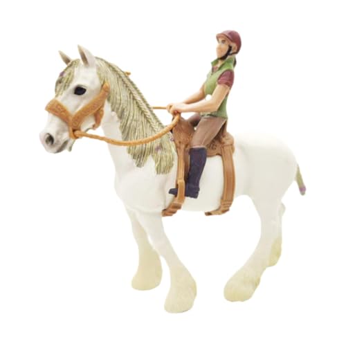 ＡＷＨＡＯ Pferdefigur, PVC Tiermodell mit Sattelminiatur, Lernspielzeug, Wildtierstatue für Geschenke, Jungen Und Mädchen Ab 3 Jahren, Style A von ＡＷＨＡＯ