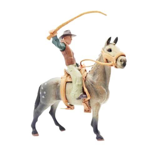 ＡＷＨＡＯ Pferdefigur, PVC Tiermodell mit Sattelminiatur, Lernspielzeug, Wildtierstatue für Geschenke, Jungen Und Mädchen Ab 3 Jahren, Style B von ＡＷＨＡＯ