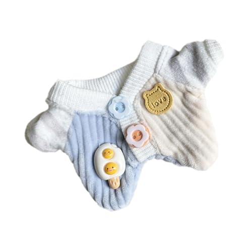 ＡＷＨＡＯ Plüsch Puppenkleidung für 15 cm – 17 cm Große Puppen, Puppen Outfits, Stilvoll, Pyjamas, Bequeme Plüsch Puppen Zubehör Kostüme, Blau von ＡＷＨＡＯ