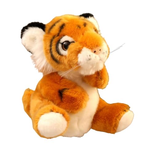 ＡＷＨＡＯ Plüsch tierische Handpuppen gefüllte Tierspielzeug Tiger Plüschspielzeugkopfhandschuhe für Kinder Geschenk, Braun von ＡＷＨＡＯ