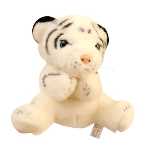 ＡＷＨＡＯ Plüsch tierische Handpuppen gefüllte Tierspielzeug Tiger Plüschspielzeugkopfhandschuhe für Kinder Geschenk, Weiß von ＡＷＨＡＯ