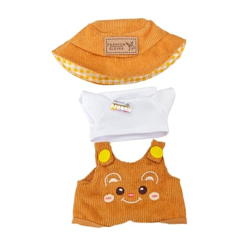 ＡＷＨＡＯ Plüschpuppen Outfit mit Shirt und Hosen sowie Hut für kleine Mädchen zum Verkleiden von ＡＷＨＡＯ