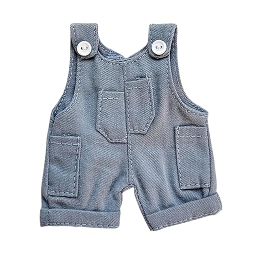 ＡＷＨＡＯ Plüschpuppenkleidung, Puppenoverall, Mode für Kinder, Plüschpuppenzubehör, Niedliche Anziehanhänger Puppenoutfits für 5,91 Zoll Puppen, Blau von ＡＷＨＡＯ